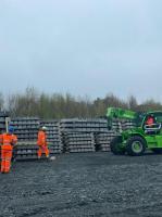 <h4><a href='/locations/T/Thornton_Yard'>Thornton Yard</a></h4><p><small><a href='/companies/T/Thornton_Marshalling_Yard_and_Rothes_Pit_British_Railways'>Thornton Marshalling Yard and Rothes Pit (British Railways)</a></small></p><p>Delivery of sleepers to Thornton yard. Network Rail has taken delivery of sixteen thousand sleepers that will form part of the new Levenmouth Rail link.<br><br>The sleepers have been delivered to and are being stored in Thornton Yard, to the west of the branch line, ahead of major work to deliver the project from early 2022. 19/43</p><p>/05/2021<br><small><a href='/contributors/Network_Rail'>Network Rail</a></small></p>