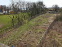 <h4><a href='/locations/L/Levenmouth'>Levenmouth</a></h4><p><small><a href='/companies/L/Leven_Dock_Railway'>Leven Dock Railway</a></small></p><p>The new station site at Levenmouth on the 10th of April. The leisure centre is to the left. The area of grass will be a car park and the platforms will pass below the Bawbee Bridge from which the photograph is taken. 13/43</p><p>10/04/2021<br><small><a href='/contributors/Bill_Roberton'>Bill Roberton</a></small></p>