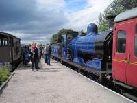 <h4><a href='/locations/B/Broomhill'>Broomhill</a></h4><p><small><a href='/companies/I/Inverness_and_Perth_Junction_Railway'>Inverness and Perth Junction Railway</a></small></p><p>Caledonian Railway No.828, dating from 1898, at Broomhill station at the head of a Strathspey Railway service to Aviemore, on 20th July 2017. 5/7</p><p>20/07/2017<br><small><a href='/contributors/David_Bosher'>David Bosher</a></small></p>