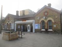 <h4><a href='/locations/S/Sydenham'>Sydenham</a></h4><p><small><a href='/companies/L/London_and_Croydon_Railway'>London and Croydon Railway</a></small></p><p>Exterior of Sydenham on 29th November 2021. This was one of the original stations of the London & Croydon Railway, opened with the line on 5th June 1839 but this entrance dates from 1844 when the station was re-sited, slightly to the south. The tracks here are quadruple but the station has platforms only on the slow lines which are served by both National Rail Southern and London Overground trains and has been under the control of Transport for London since 23rd May 2010 when LO trains were first extended from New Cross Gate to Crystal Palace and West Croydon.  The northbound platform was re-sited slightly to the north in 1982. 142/189</p><p>29/11/2021<br><small><a href='/contributors/David_Bosher'>David Bosher</a></small></p>