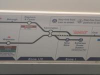 <h4><a href='/locations/K/Kennington'>Kennington</a></h4><p><small><a href='/companies/C/Charing_Cross_to_Waterloo_and_Morden_Extension_London_Passenger_Transport_Board'>Charing Cross to Waterloo and Morden Extension (London Passenger Transport Board)</a></small></p><p>Part of the route diagram above the seats on LU 1995 stock trains currently in use on the Northern Line, shows a hatched line at Kennington, indicating that peak hour trains on the Charing Cross branch still run to and from Morden. Yet on the new full diagram displayed at all stations on the system, it shows the new Battersea Power Station branch, but does not include the hatched line, incorrectly indicating trains on the Charing Cross branch only run to and from Battersea Power Station (see my photo, image no. 79564.)  This view was taken from a Battersea Power Station to Edgware service, that I boarded at Nine Elms, while calling at Kennington station, on the afternoon of New Year's Day, Saturday, 1st January 2022. 73/87</p><p>01/01/2022<br><small><a href='/contributors/David_Bosher'>David Bosher</a></small></p>