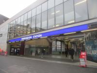 <h4><a href='/locations/F/Farringdon'>Farringdon</a></h4><p><small><a href='/companies/M/Metropolitan_Railway'>Metropolitan Railway</a></small></p><p>New entrance to Farringdon station, opposite the original, on 22nd January 2019. Passengers should have been travelling on the first section of Crossrail for at least a month by this date, however that was first put back to autumn 2019 and then put back indefinitely even further and now, in January 2022, we are STILL waiting, more than THREE YEARS LATE.  Just exactly when will it open? Your guess is as good as mine. 42/189</p><p>22/01/2019<br><small><a href='/contributors/David_Bosher'>David Bosher</a></small></p>