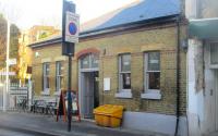 <h4><a href='/locations/C/Crouch_Hill'>Crouch Hill</a></h4><p><small><a href='/companies/T/Tottenham_and_Hampstead_Junction_Railway'>Tottenham and Hampstead Junction Railway</a></small></p><p>After standing derelict and boarded-up for more years than I care to remember, despite being still open to passengers, the former ticket office at Crouch Hill station (see image <a href='/img/73/301/index.html'>73301</a>) on the London Overground GOBLIN section from Gospel Oak to Barking, has had a makeover and been transformed into a very nice coffee bar, as seen here on the afternoon of Friday, 14th January 2022. 145/189</p><p>14/01/2022<br><small><a href='/contributors/David_Bosher'>David Bosher</a></small></p>