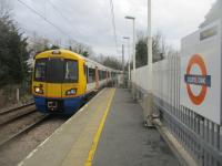 <h4><a href='/locations/G/Gospel_Oak'>Gospel Oak</a></h4><p><small><a href='/companies/H/Hampstead_Junction_Railway_London_and_North_Western_Railway'>Hampstead Junction Railway (London and North Western Railway)</a></small></p><p>378205, with a London Overground service to Clapham Junction, arriving at Gospel Oak on the afternoon of New Year's Day, Saturday, 1st January 2022. 54/58</p><p>01/01/2022<br><small><a href='/contributors/David_Bosher'>David Bosher</a></small></p>