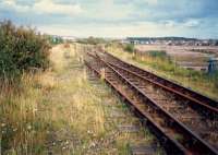 To the east of Whifflet Upper was Calder Yard which served the BSC Calder works (closed, right). The line ran east to BSC Imperial works.<br><br>[Ewan Crawford //1987]