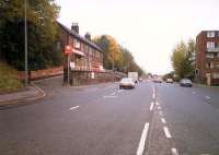 Pollokshaws West from neighbouring road. View looks north.<br><br>[Ewan Crawford //1987]