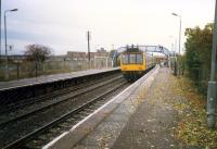 DMU leaves Nitshill for Barrhead.<br><br>[Ewan Crawford //1987]