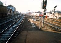 Haymarket looking west towards Glasgow. The coal depot on the right has gone.<br><br>[Ewan Crawford //1987]