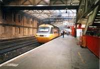 125 at Edinburgh Waverley before electrification. Some track was lifted for electrification.<br><br>[Ewan Crawford //1987]