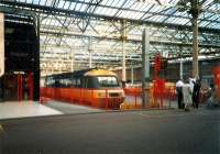 125 at the east end of Waverley. The offices to the left are built on the site of further bay platforms.<br><br>[Ewan Crawford //1987]