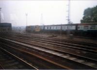 Craigentinny depot viewed from eastbound train.<br><br>[Ewan Crawford //1987]
