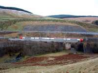 Northbound train passing over Harthope Viaduct.<br><br>[Ewan Crawford //2003]