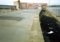 The remains of Winton Pier. Once with two platform faces and a huge wooden roof covering all.<br><br>[Ewan Crawford //1987]