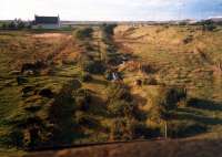 Line approaching Glenburn on the Prestwick-Mossblown Jnct section.<br><br>[Ewan Crawford //1987]