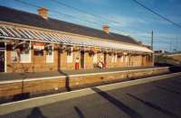 Glasgow bound station building at Saltcoats.<br><br>[Ewan Crawford //1987]