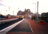 Ayr (Townhead) looking south. Through platforms to left and bays to right. There had been a further bay on the right.<br><br>[Ewan Crawford //1987]