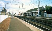 Bellshill looking east at the two fine Caledonian buildings.<br><br>[Ewan Crawford //1987]