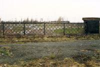 View from the removed bridge over the B754 for Flemington Coal yard. Two (!) 8Xs head south with the limestone empties from Ravenscraig for Shap. Passing the closed Flemington station, once Motherwell station.<br><br>[Ewan Crawford //1988]