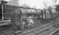 Royal Scot 46160 Queen Victoria's Rifleman about to leave St Enoch for Carlisle in August 1964.<br><br>[John Robin 18/08/1964]