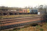 20 148 on a permanent way train in the sidings west of Carstairs.<br><br>[Ewan Crawford //1988]