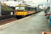 87 001 brings in the Glasgow portion of a train to the south.<br><br>[Ewan Crawford //1987]