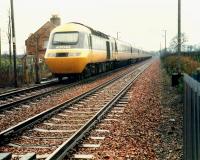 Diverted 43 042 has crossed Cove level crossing.<br><br>[Ewan Crawford //1988]