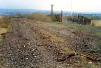 Straight ahead was the line to Barrhead and the route to the right entered the Linwood Pressed Steel and Linwood Car Plant works.<br><br>[Ewan Crawford //1988]