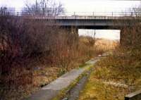 Carmyle Glasgow Central platforms looking west. Now obliterated by M74 extension.<br><br>[Ewan Crawford //1988]