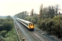 Eastbound 477 on E&G train passing Woodilee.<br><br>[Ewan Crawford //1990]