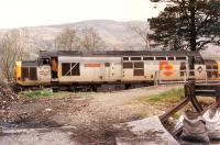 37 403 at Crianlarich Lower. This locomotive rejoiced in the name Glendarroch, an imaginary place in a television series. Line here now closed and lifted.<br><br>[Ewan Crawford //1990]