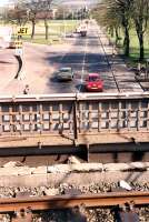 Looking north from Dumbarton Central. The track in the foreground is the now lifted eastbound slow line platform.<br><br>[Ewan Crawford //]