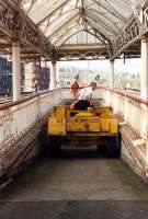 Eeek ... tight squeeze at Dumbarton Central.<br><br>[Ewan Crawford //1990]