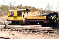 Pipes to go. Crianlarich, trolley by the locomotive shed now a PW depot.<br><br>[Ewan Crawford //1990]