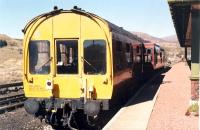 A 37 with an engineers inspection coach at Rannoch. This northbound train was looped to let the passenger Sprinter pass.<br><br>[Ewan Crawford //1990]