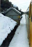 Carrbridge south box viewed from a northbound train.<br><br>[Ewan Crawford //1989]