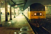 <h4><a href='/locations/C/Carlisle'>Carlisle</a></h4><p><small><a href='/companies/C/Caledonian_Railway'>Caledonian Railway</a></small></p><p>47 617 waits to leave for Glasgow at Carlisle. 26/28</p><p>26/11/1988<br><small><a href='/contributors/Ewan_Crawford'>Ewan Crawford</a></small></p>