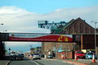 This bridge carried the Caley branch to Inchgreen which served the James Watt Dock and Garvel Dock. Latterly it served the molasses depot in the docks.<br><br>[Ewan Crawford //]