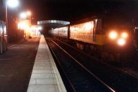 Northbound 47 hauled train at Dunblane.<br><br>[Ewan Crawford //1988]