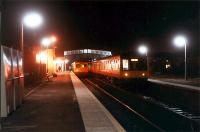 Two DMUs at Dunblane looking south.<br><br>[Ewan Crawford //1988]