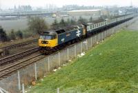 47 heading north for Inverness at Perth (Dovecotland Junction). The Highland Railway shed was to the right. It still stood (with roof partly removed) at this date but the track was lifted.<br><br>[Ewan Crawford //1988]