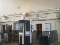 <h4><a href='/locations/W/West_Acton'>West Acton</a></h4><p><small><a href='/companies/E/Ealing_and_Shepherds_Bush_Railway'>Ealing and Shepherd's Bush Railway</a></small></p><p>The shabby interior of the entrance hall at West Acton, LUL Central Line, on 9th February 2019. 25/30</p><p>09/02/2019<br><small><a href='/contributors/David_Bosher'>David Bosher</a></small></p>