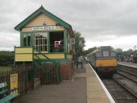 <h4><a href='/locations/N/North_Weald'>North Weald</a></h4><p><small><a href='/companies/O/Ongar_Extension_Great_Eastern_Railway'>Ongar Extension (Great Eastern Railway)</a></small></p><p>D7523 at North Weald on the Epping Ongar Railway, deep in rural Essex and part of the LU Central Line until September 1994 (which now seems hard to believe), on 23rd June 2013. 3/23</p><p>23/06/2013<br><small><a href='/contributors/David_Bosher'>David Bosher</a></small></p>