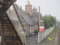 <h4><a href='/locations/L/Lairg'>Lairg</a></h4><p><small><a href='/companies/S/Sutherland_Railway'>Sutherland Railway</a></small></p><p>Lairg station building, now a private residence, seen from 158717 calling at the shortened southbound platform with the ex-16.00 service from Wick via Thurso to Inverness, on 17th June 2019. 14/20</p><p>17/06/2019<br><small><a href='/contributors/David_Bosher'>David Bosher</a></small></p>