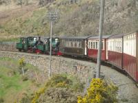 <h4><a href='/locations/T/Tan-y-Bwlch'>Tan-y-Bwlch</a></h4><p><small><a href='/companies/F/Festiniog_Railway'>Festiniog Railway</a></small></p><p>UK Railtours' chartered train from Blaenau Ffestiniog to Caernarfon seen near Tan-y-Bwlch on the Ffestiniog Railway section, on 6th April 2019. 10/14</p><p>06/04/2019<br><small><a href='/contributors/David_Bosher'>David Bosher</a></small></p>