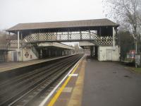 <h4><a href='/locations/R/Ruislip'>Ruislip</a></h4><p><small><a href='/companies/H/Harrow_and_Uxbridge_Railway'>Harrow and Uxbridge Railway</a></small></p><p>Ruislip, Metropolitan and Piccadilly Lines, remains substantially as opened in 1904 and a great reminder of a Metropolitan Railway turn-of-the-20th Century country station and a guide to the appearance of the original Uxbridge terminus, which was replaced by the present station in 1938. This was the only intermediate station on the Harrow & Uxbridge Railway when it opened. This view is towards central London on New Year's Day afternoon, 2023. 111/138</p><p>01/01/2023<br><small><a href='/contributors/David_Bosher'>David Bosher</a></small></p>