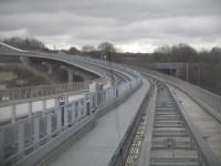 <h4><a href='/locations/L/Luton_DART_Parkway'>Luton DART Parkway</a></h4><p><small><a href='/companies/L/Luton_DART'>Luton DART</a></small></p><p>View from the front of the first train on the new Â£300 million Luton Airport DART Railway, setting out on its maiden voyage from Luton DART Parkway for the airport, on 10th March 2023. In the morning, before the line opened, passengers were still using the bus to get from Luton Airport Parkway station to the airport. The route operates as two parallel single lines. 45/46</p><p>10/03/2023<br><small><a href='/contributors/David_Bosher'>David Bosher</a></small></p>