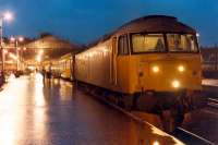 A 47 (and driver) relax before heading south from Inverness on a Glasgow service.<br><br>[Ewan Crawford 04/01/1989]