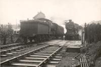 NBR 0.6.0 64578 leaving with the Aberfoyle coach.<br><br>[G H Robin collection by courtesy of the Mitchell Library, Glasgow 27/09/1951]