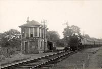 V1 2.6.2T 67600 passing Blane Valley Jct on Glasgow-Lennoxtown train. Last day of passenger service between Aberfoyle and Kirkintilloch.<br><br>[G H Robin collection by courtesy of the Mitchell Library, Glasgow 29/09/1951]