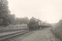 V1 2.6.2T approaching Lennoxtown. 67603 (1.12pm from Glasgow). Last day of passenger service between Aberfoyle and Kirkintilloch.<br><br>[G H Robin collection by courtesy of the Mitchell Library, Glasgow 29/09/1951]